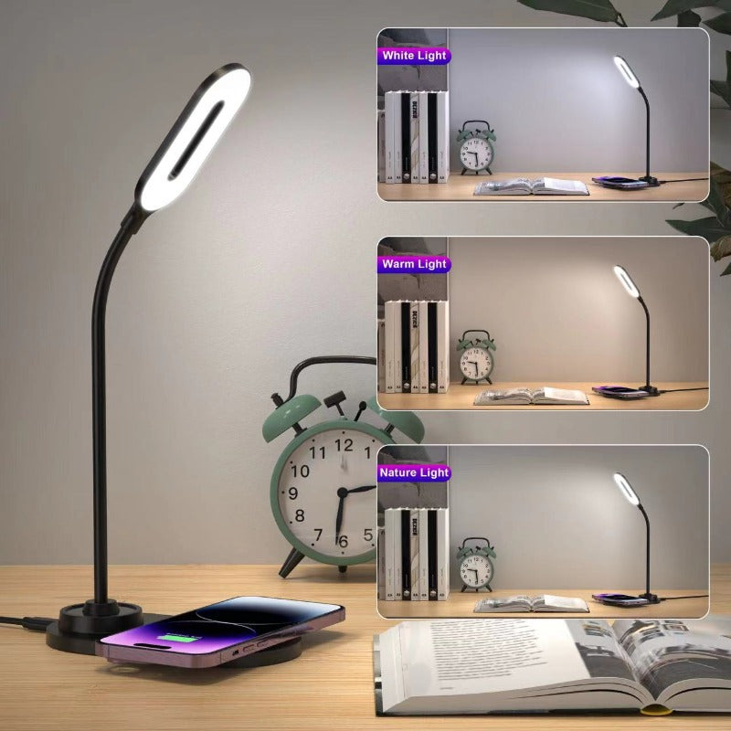 Wowtech Adjustable Desk Lamp with Wireless Charger