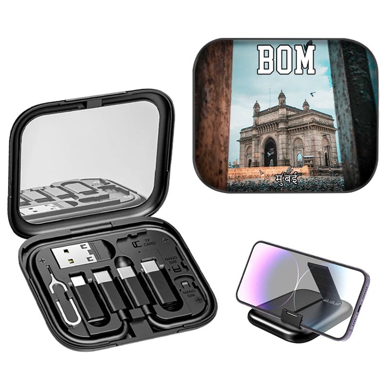 Mumbai Gateway of India Charging Cable Kit Portable Travel Keepsakes