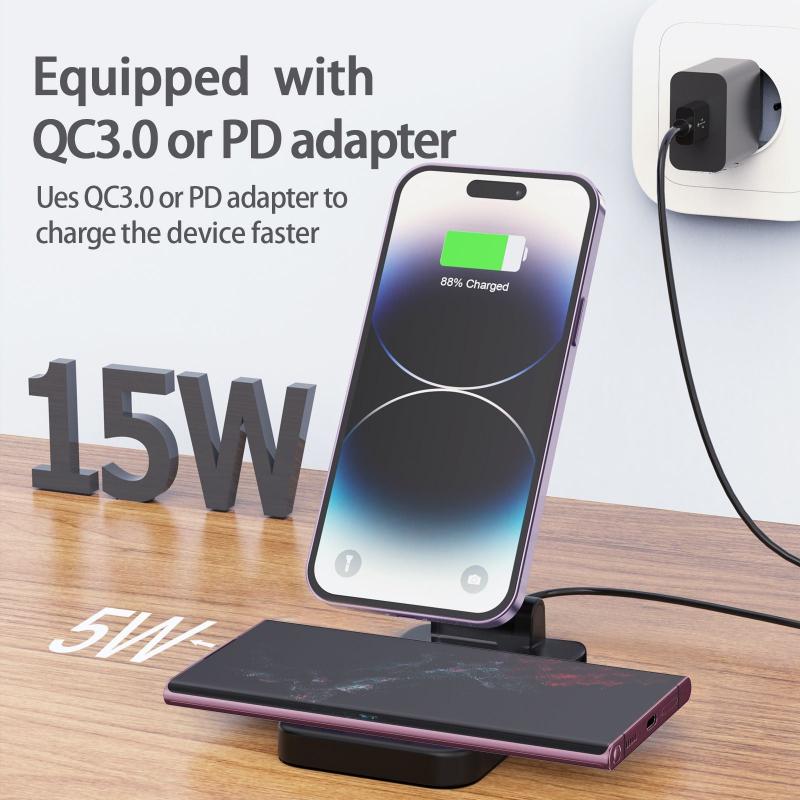 Wowtech 3 in 1 Foldable Magnetic Fast Charging Wireless Charger