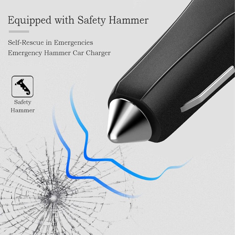 Wowtech 4 USB Port Car Charger with Extension Cable for Back Seat