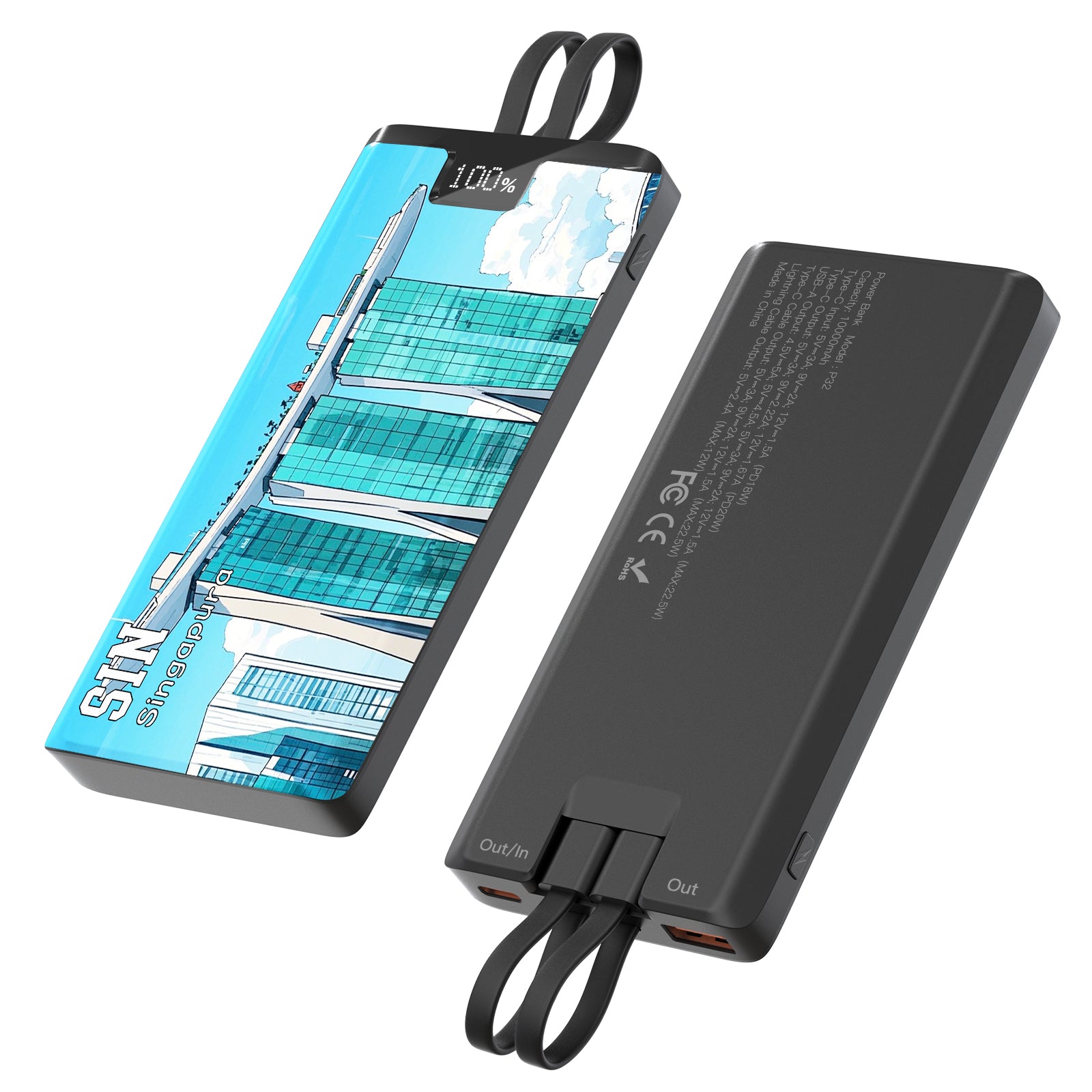 Singapore Merlion Park Universal Charging Kit Cityscape Souvenirs