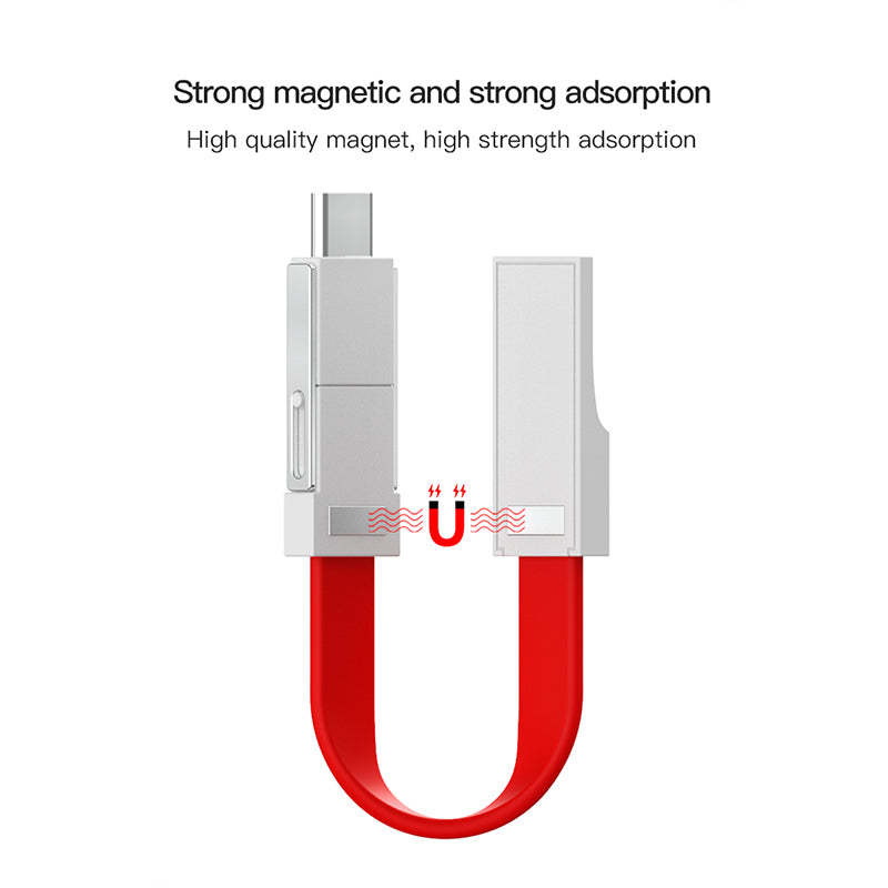 Wowtech 3-in-1 Mini Keychain USB Charging Cable
