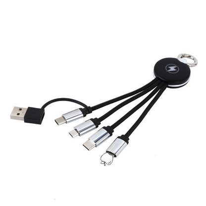 Wowtech 5-in-1 Light Up Logo Keychain Charging Cable