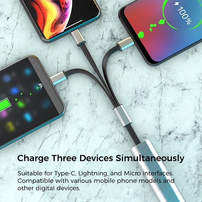 Wowtech 3-in-1 Retractable USB Fast Charging Cable