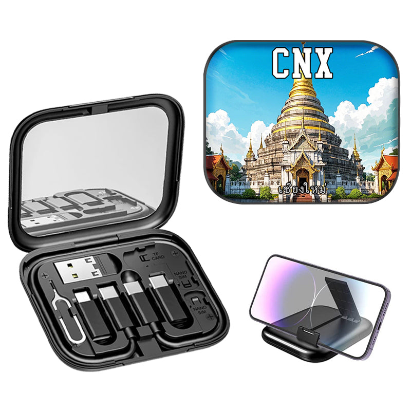 Chiengmai Wat Chedi Luang Multiport Adapter Kit Local Themed Gifts