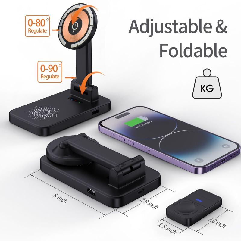 Wowtech 3 in 1 Foldable Magnetic Fast Charging Wireless Charger