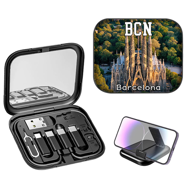 Barcelona Columbus Monument Travel Charger Adapter Cultural Store