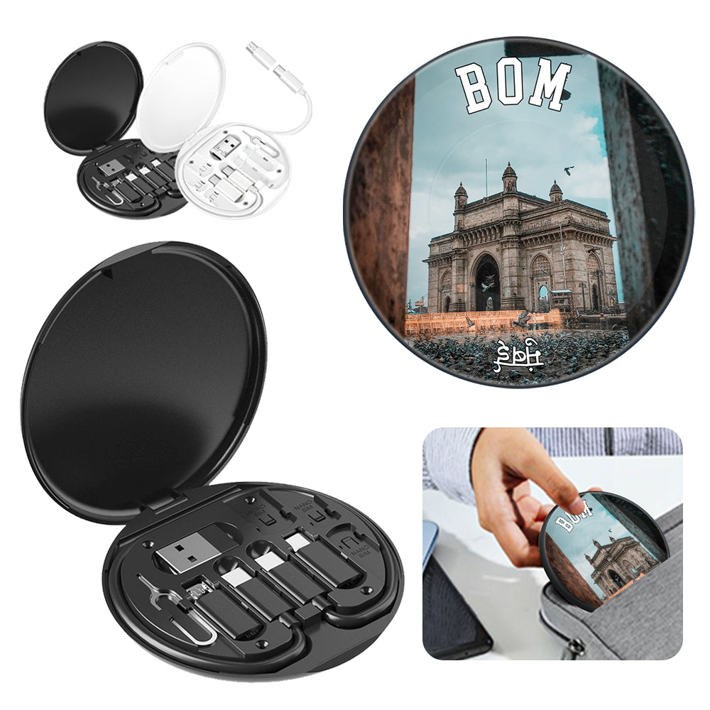 Mumbai Gateway of India Charging Cable Kit Portable Travel Keepsakes