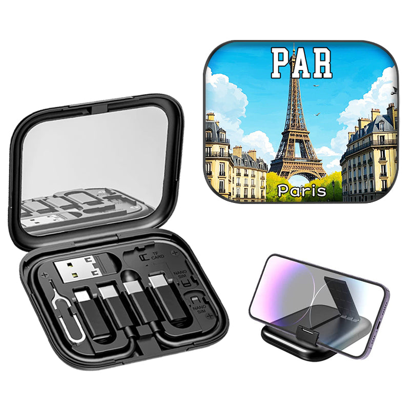 Paris Eiffel Tower Travel Charging Kit Handicraft Store