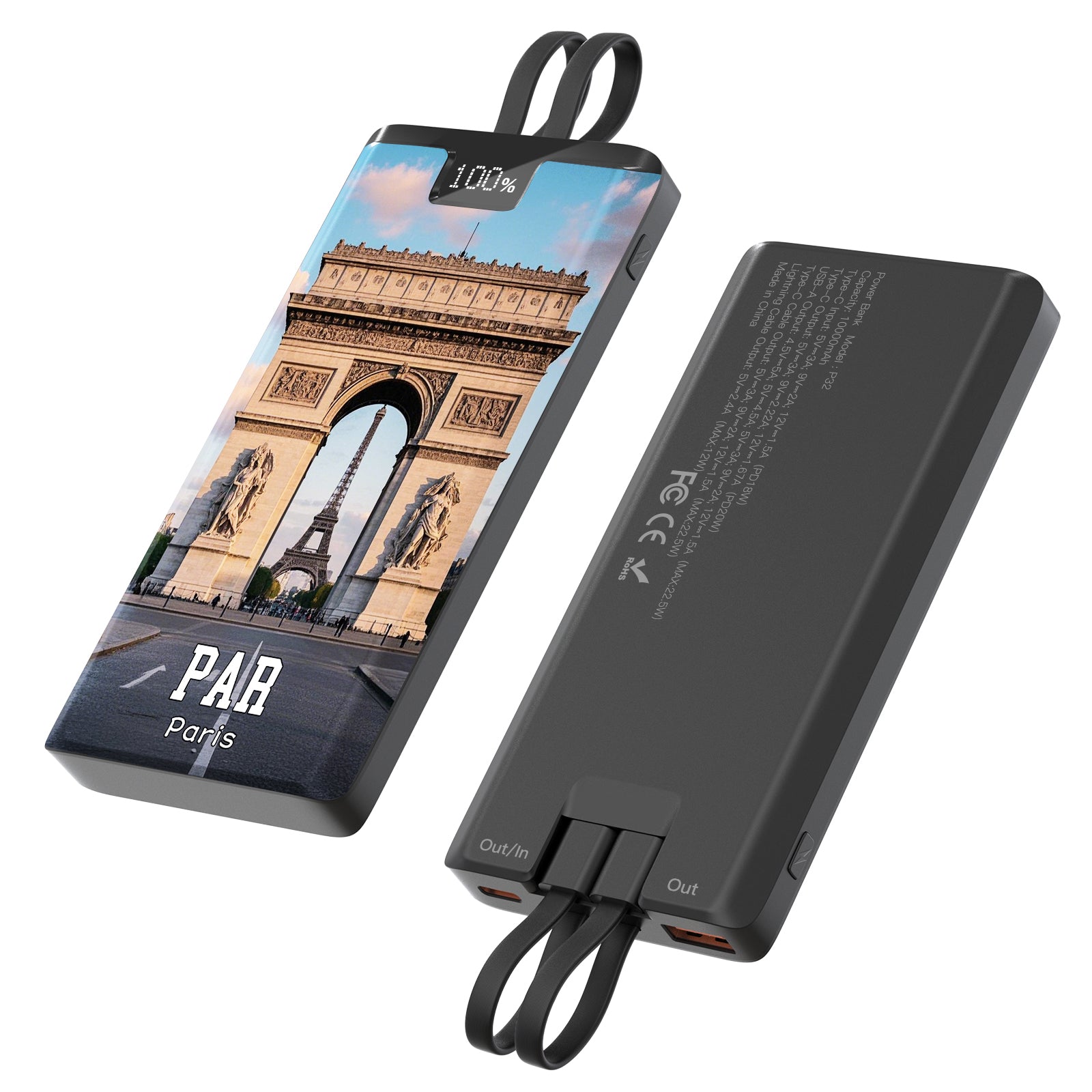 Paris Arc de Triomphe Portable Charging Kit Tourist Shop