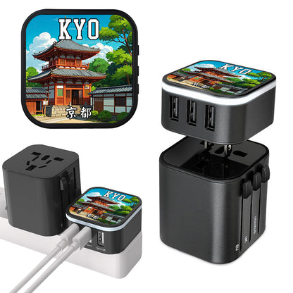 Kyoto Ginkaku-ji Universal Power Adapter Kit Tourist Merchandise Store