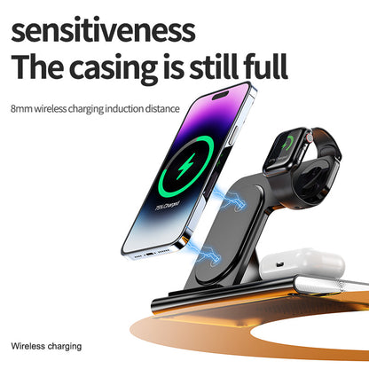 Wowtech 3-in-1 Foldable Fast Wireless Charger Stand