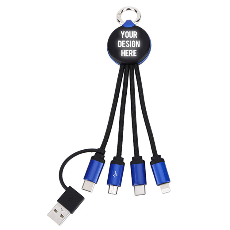 Wowtech 5-in-1 Light Up Logo Keychain Charging Cable