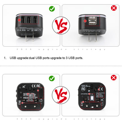 Wowtech Universal Lumminous Travel Charger with USB Type-C Port